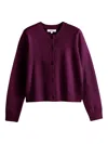 Chinti & Parker Crew-neck Button Cardigan In Purple