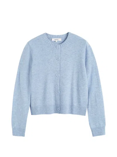 Chinti & Parker Crew-neck Button-up Cardigan In Blue
