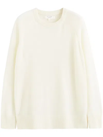 Chinti & Parker Crew-neck Cashmere Jumper In White