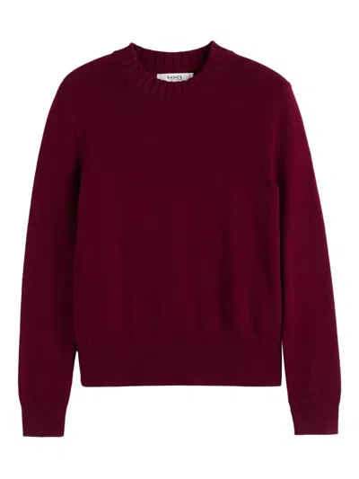 Chinti & Parker Crew-neck Cropped Sweater In Red