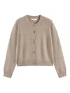 Chinti & Parker Crewneck Buttoned Cardigan In Neutral
