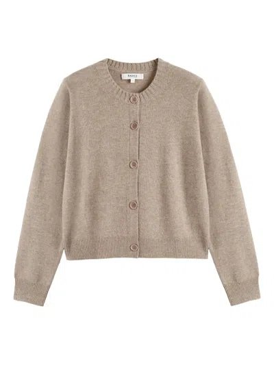 Chinti & Parker Crewneck Buttoned Cardigan In Neutral