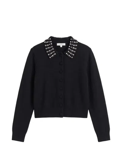 Chinti & Parker Crystal-embellished Cardigan In Black
