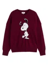 Chinti & Parker Dancing Snoopy Sweater In Red