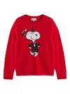 Chinti & Parker Dancing Snoopy Sweater In Red