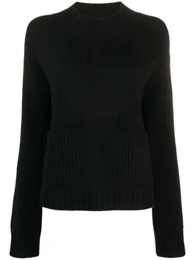 Chinti & Parker Double-pocket Cashmere Jumper In Black
