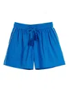Chinti & Parker Drawstring Embroidered Shorts In Blue