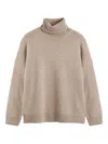 Chinti & Parker Roll-neck Side-split Jumper In Neutral