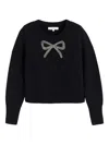 Chinti & Parker Embellished-bow Sweater In Black