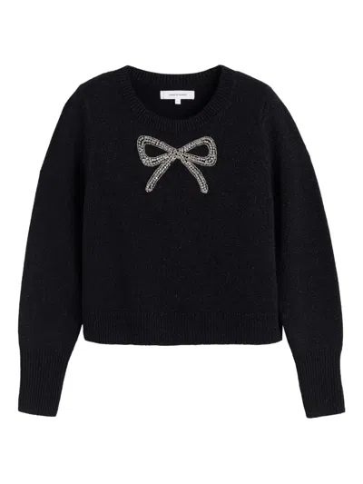 Chinti & Parker Embellished-bow Sweater In Black