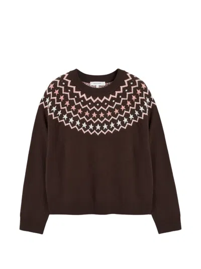Chinti & Parker Fair Isle Star-motif Sweater In Blue
