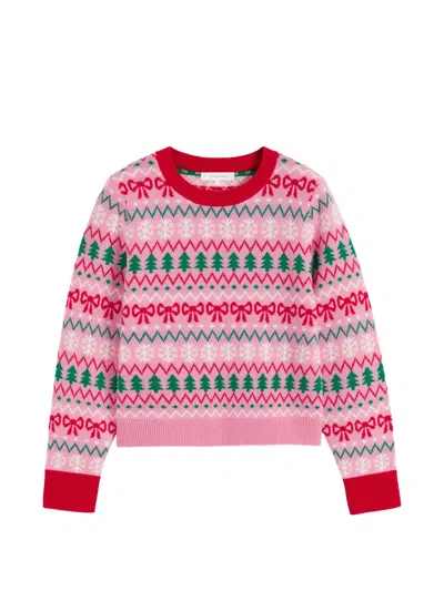Chinti & Parker Fair Isle Sweater In Pink