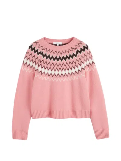 Chinti & Parker Fair Isle Sweater In Pink