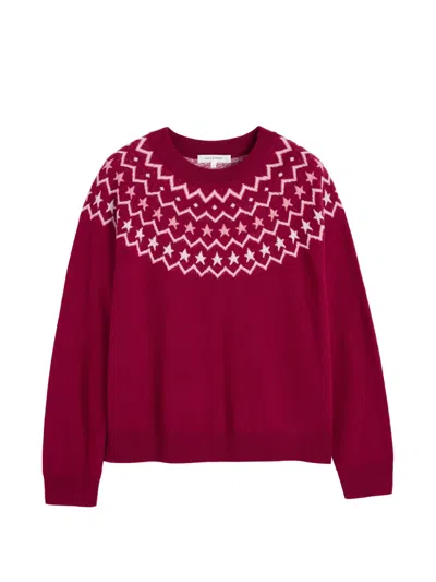Chinti & Parker Fair Isle Sweater In Red