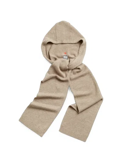 Chinti & Parker Fine-knit Hooded Scarf In Neutral