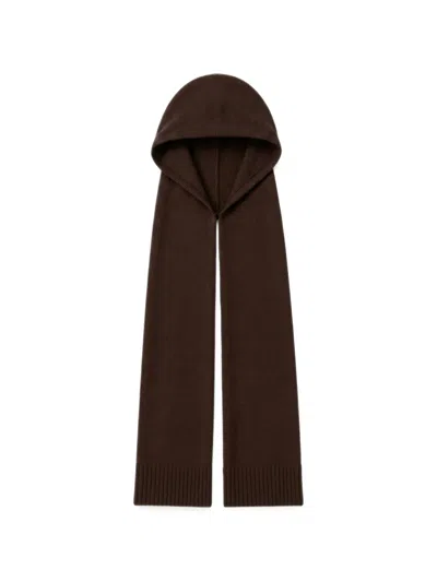 Chinti & Parker Fine-knit Hooded Scarf In Pink
