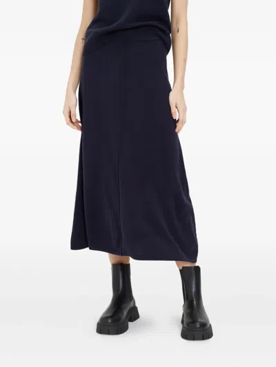 Chinti & Parker Flared Midi Skirt In Blue