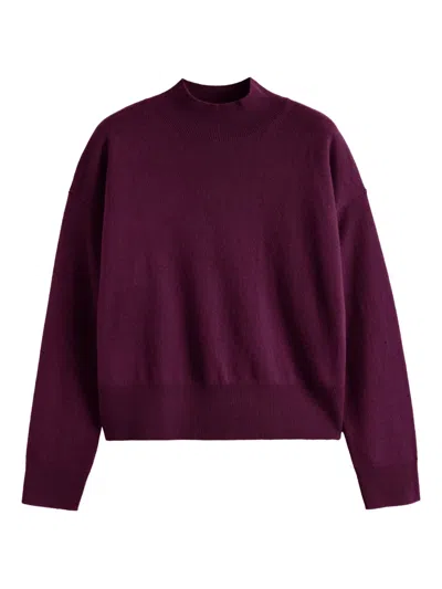 Chinti & Parker Funnel-neck Sweater In Purple