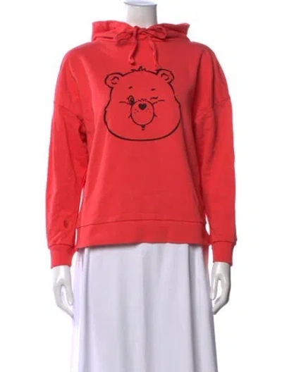 Pre-owned Chinti & Parker Graphic Print Crew Neck Hoodie In Pink