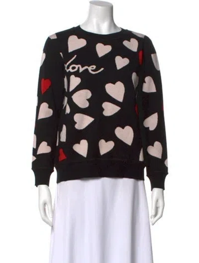 Pre-owned Chinti & Parker Graphic Print Crew Neck Sweatshirt In Black