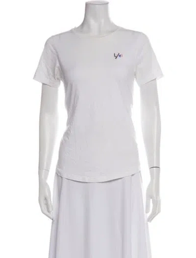 Pre-owned Chinti & Parker Graphic Print Crew Neck T-shirt In White