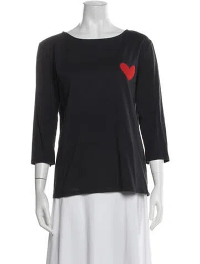 Pre-owned Chinti & Parker Graphic Print Scoop Neck T-shirt In Blue