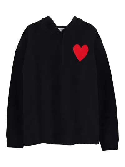 Chinti & Parker Heart-detail Hoodie In Black