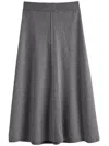 Chinti & Parker High-waisted Midi Skirt In Gray