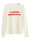 Chinti & Parker Wool-cashmere J'adore Christmas Sweater In White
