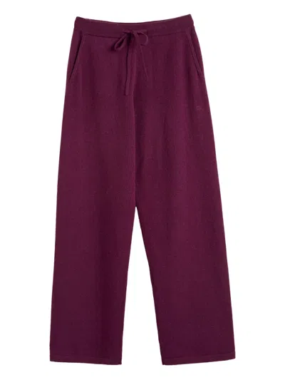 Chinti & Parker Knitted Straight Trousers In Purple