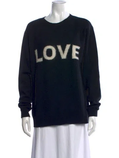 Pre-owned Chinti & Parker Lambswool Graphic Print Sweater In Black