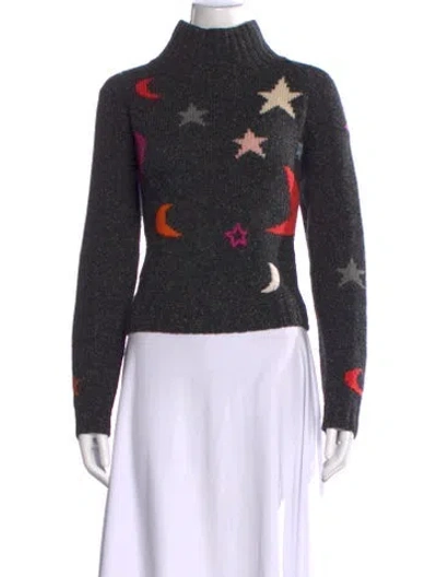 Pre-owned Chinti & Parker Lambswool Graphic Print Sweater In Black