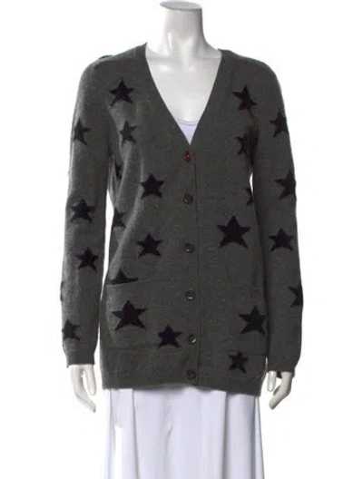 Pre-owned Chinti & Parker Lambswool Graphic Print Sweater In Grey