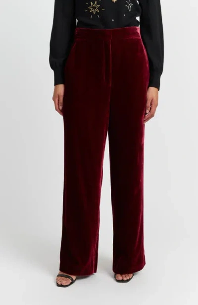 Chinti & Parker Laura Whitmore Velvet Trousers In Blue