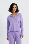 Chinti & Parker Lavender Wool-cashmere Collared Sweater In Purple