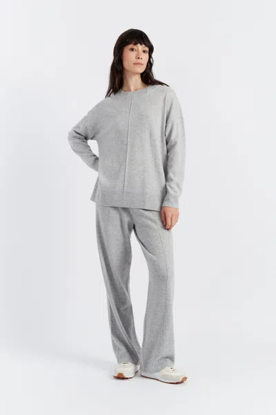 Chinti & Parker Light-grey Wool-cashmere Slouchy Sweater In Gray