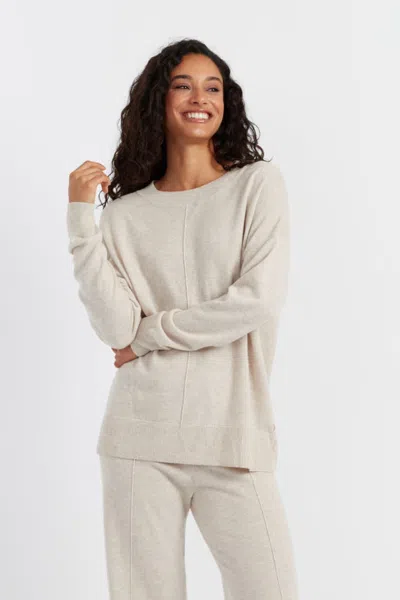 Chinti & Parker Light-oatmeal Wool-cashmere Slouchy Sweater In Neutral