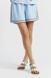 Chinti & Parker Linen-cotton Peanuts Vacation Shorts In Blue
