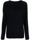 Chinti & Parker Long-sleeve Fine-knit Sweater In Blue