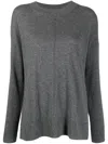 Chinti & Parker Long-sleeve Fine-knit Sweater In Grey