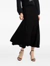 Chinti & Parker Lurex Midi Skirt In Black