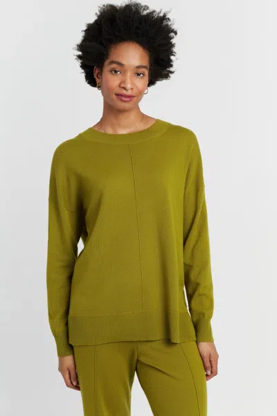 Chinti & Parker Olive Wool-cashmere Slouchy Sweater In Green