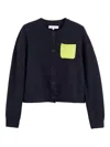 Chinti & Parker Patch-pocket Cardigan In Blue