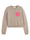 Chinti & Parker Patch-pocket Cardigan In Gray