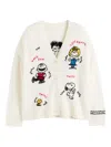 Chinti & Parker Peanuts Dancing Cardigan In White