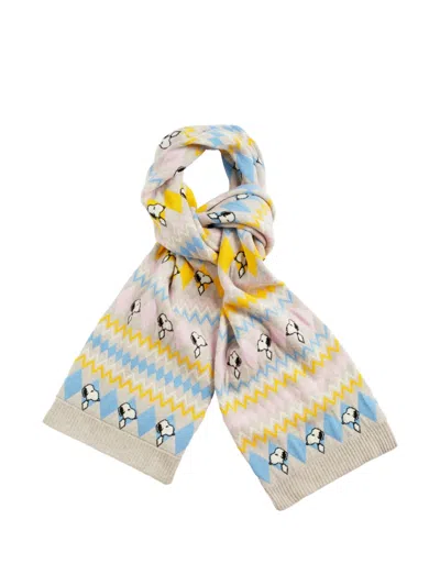 Chinti & Parker Peanuts Fair Isle Scarf In Neutral