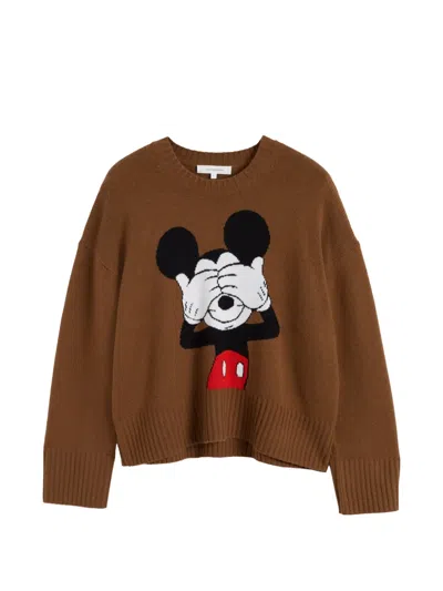 Chinti & Parker 피카부 미키 스웨터 In Brown