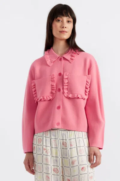 CHINTI & PARKER PINK MERINO SEA BREEZE JACKET