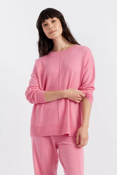 Chinti & Parker Pink Wool-cashmere Slouchy Sweater In Pink
