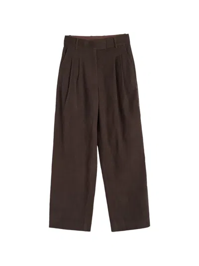 Chinti & Parker Pleated Corduroy Trousers In Yellow